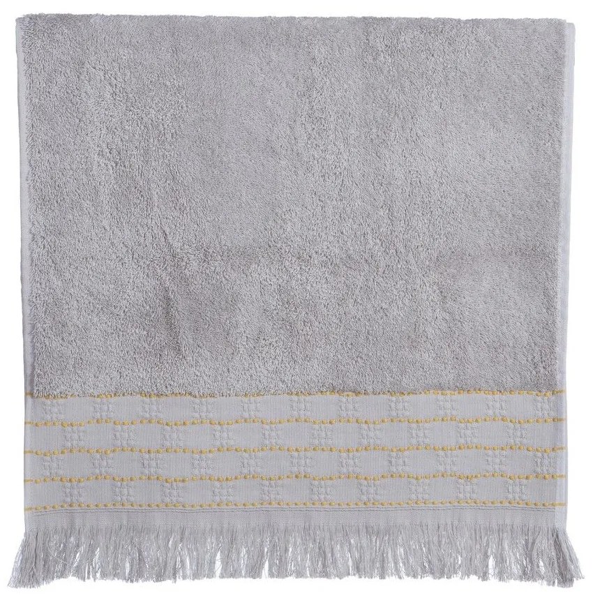 Πετσέτα Quantro Grey Nef-Nef Homeware Προσώπου 50x90cm 100% Βαμβάκι