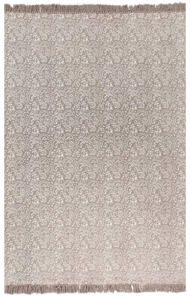 vidaXL Κιλίμι με Σχέδια Taupe 120 x 180 εκ. Βαμβακερό