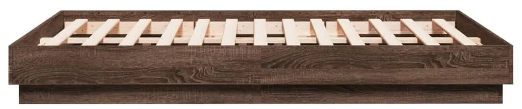 vidaXL Πλαίσιο Κρεβατιού Καφέ Δρυς 120x190 εκ. Επεξεργασμένο Ξύλο