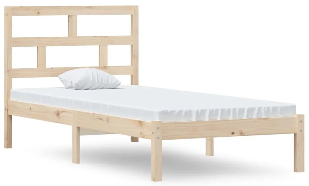 vidaXL Πλαίσιο Κρεβατιού 90 x 190 εκ. από Μασίφ Ξύλο Single