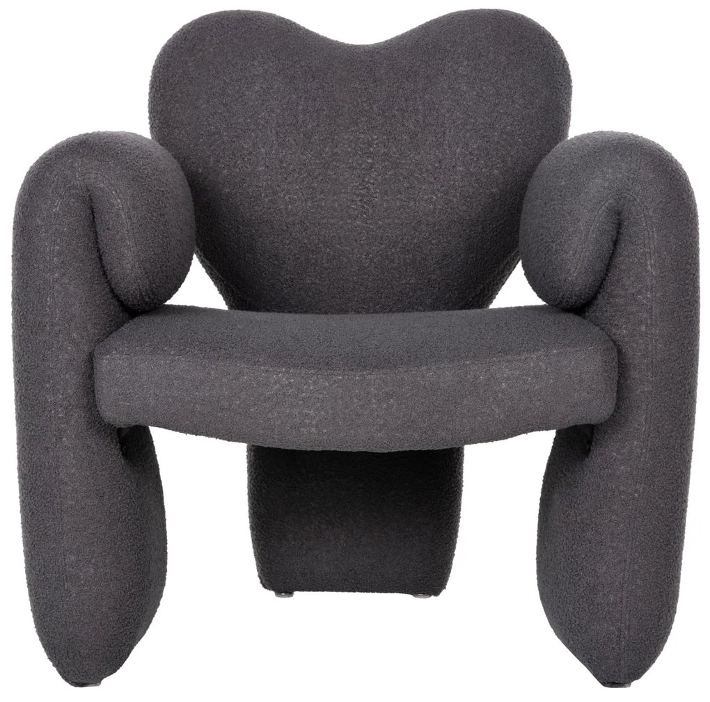 Πολυθρόνα HARTT C9777.01 Γκρί Teddy Ύφασμα 84x74x87Yεκ. 84x74x87 εκ.