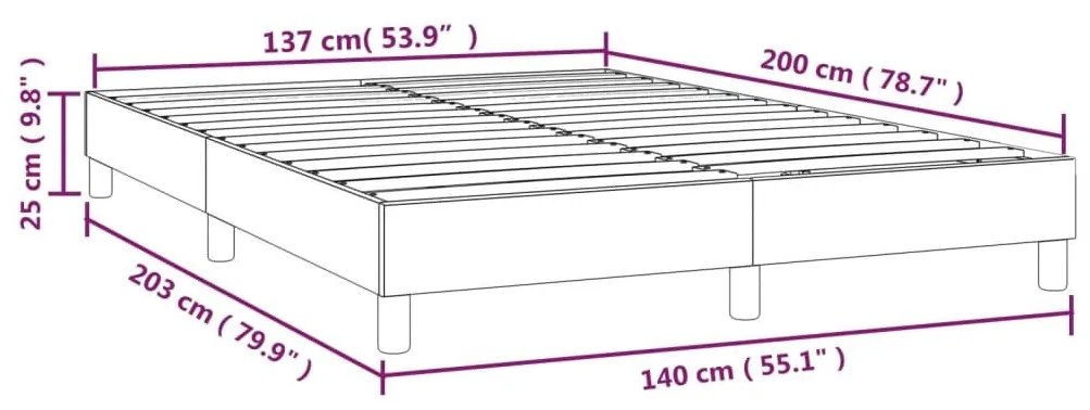 Πλαίσιο Κρεβατιού Καφέ 140x200 εκ. από Συνθετικό Δέρμα - Καφέ