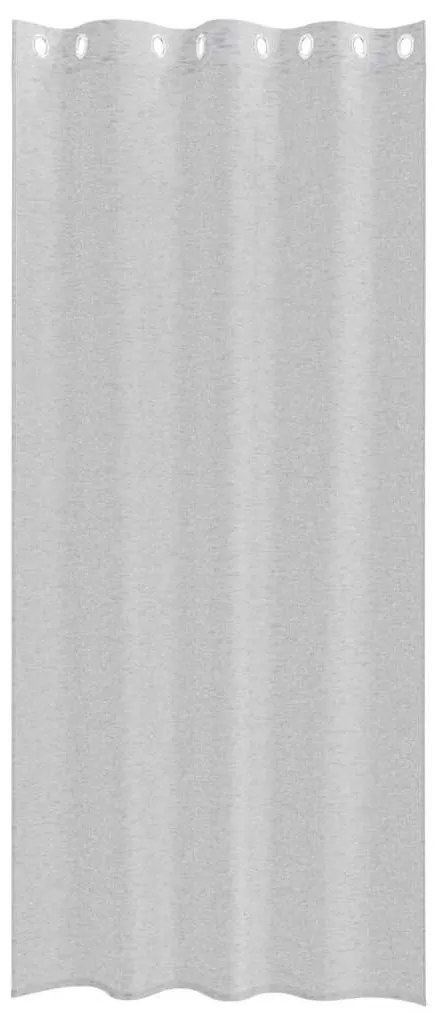vidaXL Κουρτίνες με κουρτίνες 2 pcs Ανοιχτό γκρι 140x175cm Πολυεστέρας