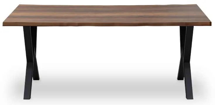 Τραπέζι Walter Megapap Mdf - μεταλλικό χρώμα καρυδί 160x80x75εκ.