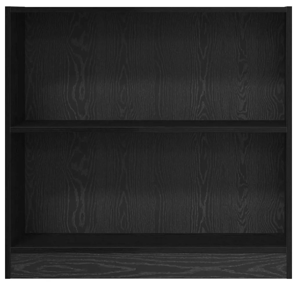 vidaXL Ράφι Βιβλίων Μαύρη Οξυά 80 x 24 x 76 εκ. Επεξεργασμένο ξύλο