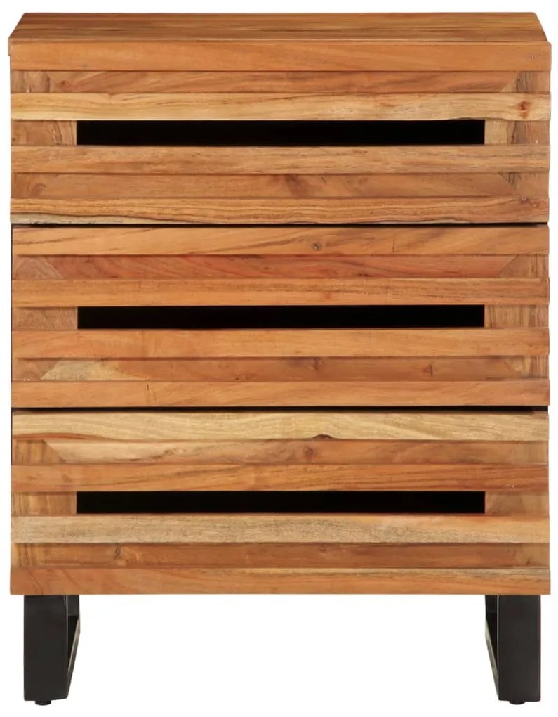 vidaXL Κομοδίνο 50x34x62 εκ. από Μασίφ Ξύλο Ακακίας