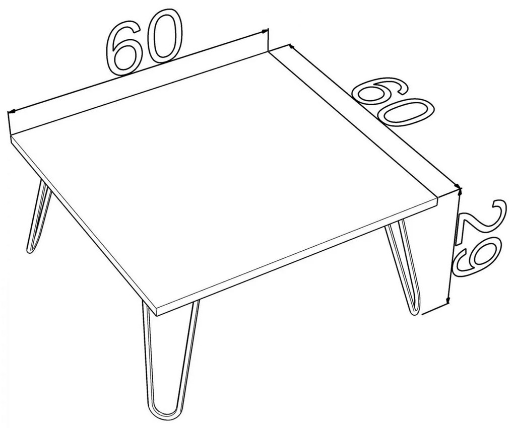 ΤΡΑΠΕΖΙ ΣΑΛΟΝΙΟΥ DIANE HM9180.01 SONAMA ΛΕΥΚΟ 60x60x29Y εκ.