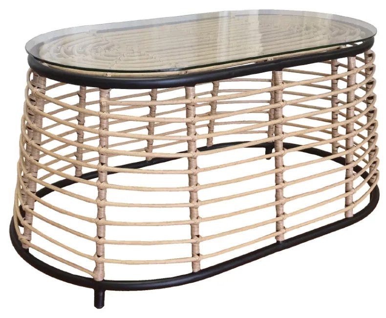 LOOM COFFEE TABLE ΦΥΣΙΚΟ 95x55xH45cm