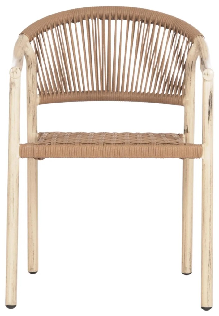 Καρέκλα - Πολυθρόνα KERLY C6050.01 Αλουμίνιο Δρύς - P.E.Rattan Χάλκινο 54x58,5x76Υ εκ. 54x58.5x76 εκ.