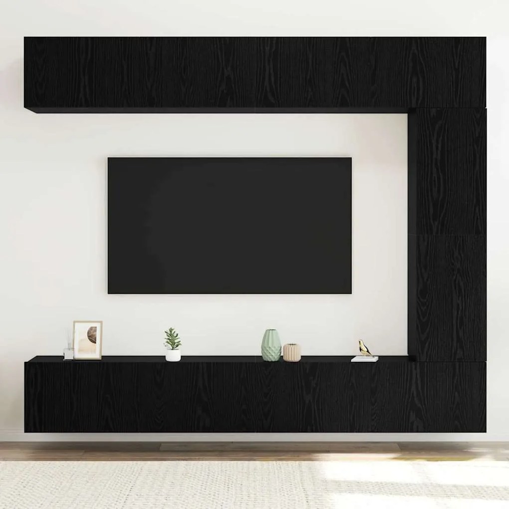 vidaXL Σετ επίπλου τηλεόρασης 5 pcs Μαύρη δρυς 100 x 30 x 30 cm