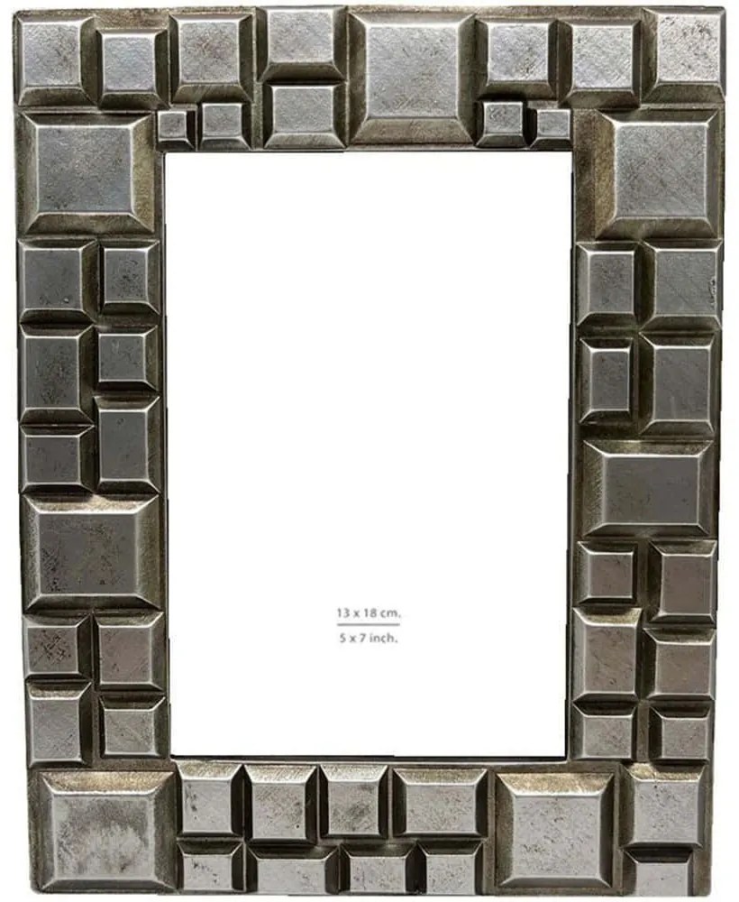 Κορνίζα Kevan 031150 13x18cm Silver Γυαλί,Polyresin
