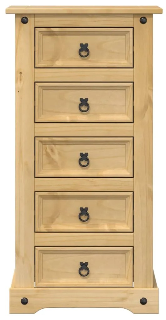 vidaXL Κομοδίνο Corona 53x39x103 εκ. από Μασίφ Ξύλο Πεύκου