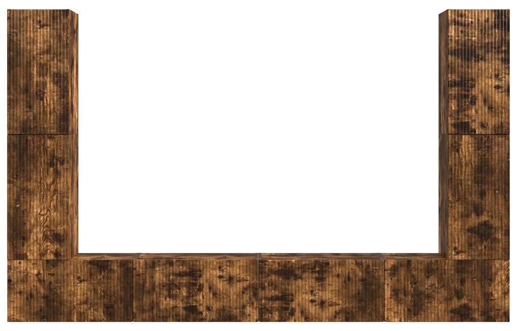 vidaXL 4 pcs Καπνιστό Δρύς