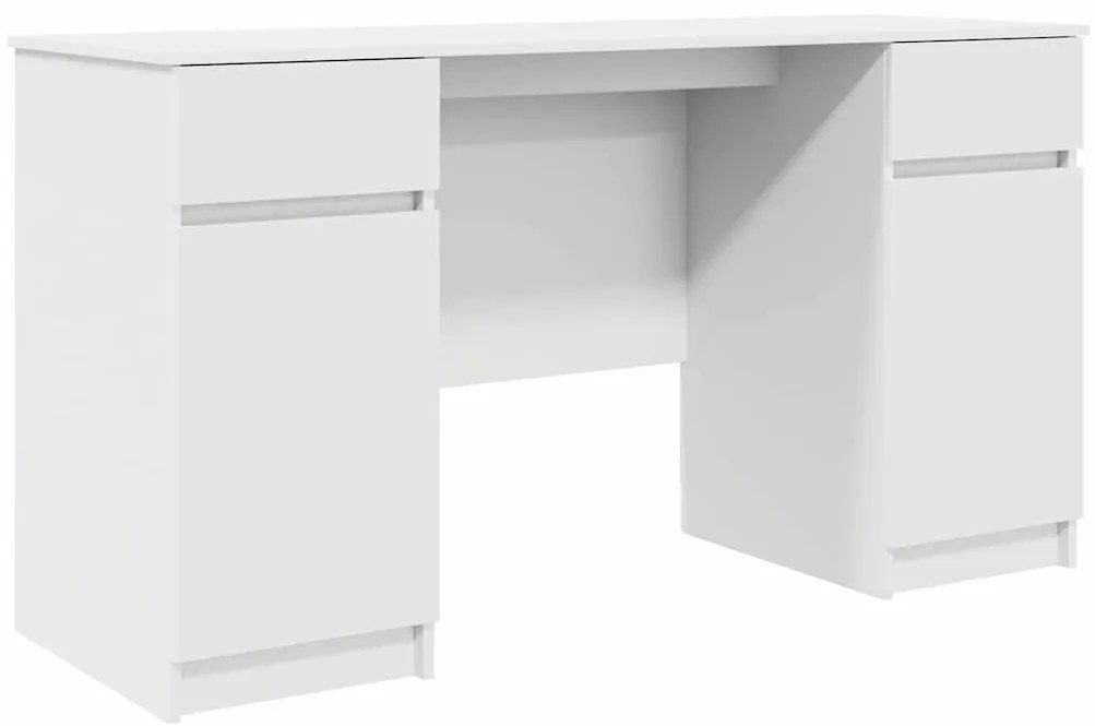 vidaXL Γραφείο με συρτάρι Λευκό 140 x 49 x 76 εκ. Επεξεργασμένο ξύλο