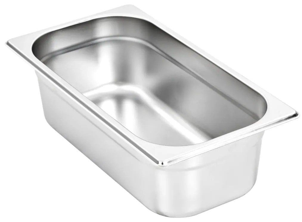 vidaXL Λεκάνες Gastronorm 8 τεμ. GN 1/3 100 χιλ. από Ανοξείδωτο Ατσάλι