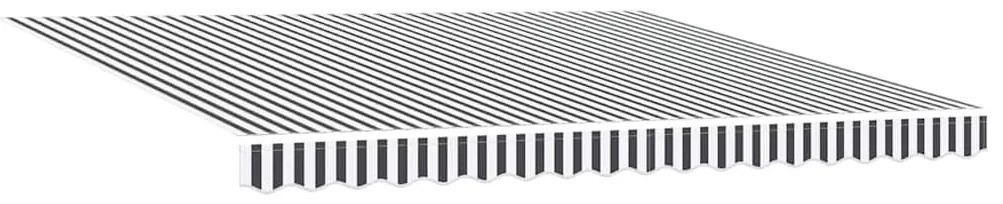 vidaXL Τέντα Πτυσσόμενη Ανθρακί και Λευκή 4x3 μ. Ύφασμα και Αλουμίνιο