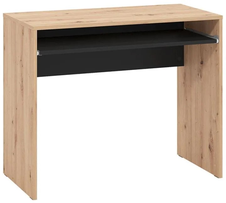 Office Desk Paris Artisan Oak - Black 90x45x74 cm