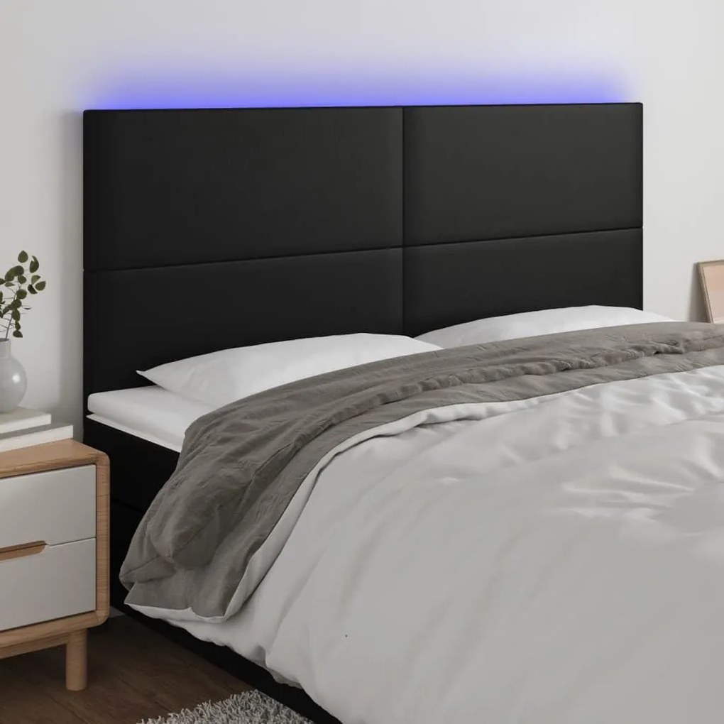 Κεφαλάρι Κρεβατιού LED Μαύρο 180x5x118/128 εκ 3122246