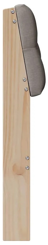 vidaXL Ταπετσαρισμένο κεφαλάρι Taupe 80 cm Στερεά ξυλεία πεύκου