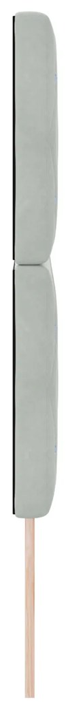 vidaXL Κεφαλάρα LED Ανοιχτό Γκρι 72 cm Βελούδο