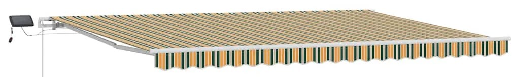 vidaXL Ανασυρόμενη Τέντα with Πράσινο και κίτρινο 500 x 300 εκ