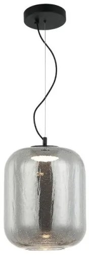 Κρεμαστό Φωτιστικό Οροφής LED 13W Γυαλί Φ23cm Kiva Viokef 4318601 Φιμέ/Smoke