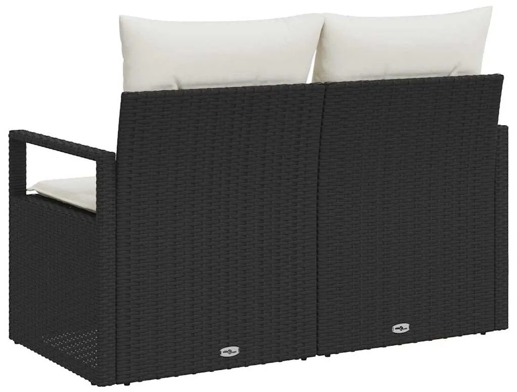 vidaXL Καναπές Κήπου με μαξιλάρι Μαύρο 120 x 62 x 69εκ συνθετικό ρατάν