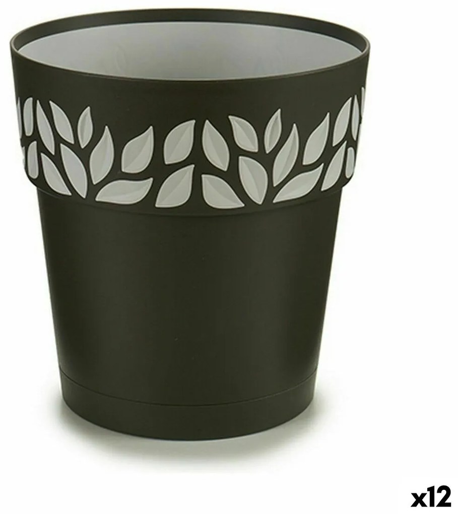 Αυτοποτιστικη Γλάστρα Stefanplast Cloe Ανθρακί Πλαστική ύλη 19 x 19 x 19 cm (12 Μονάδες)