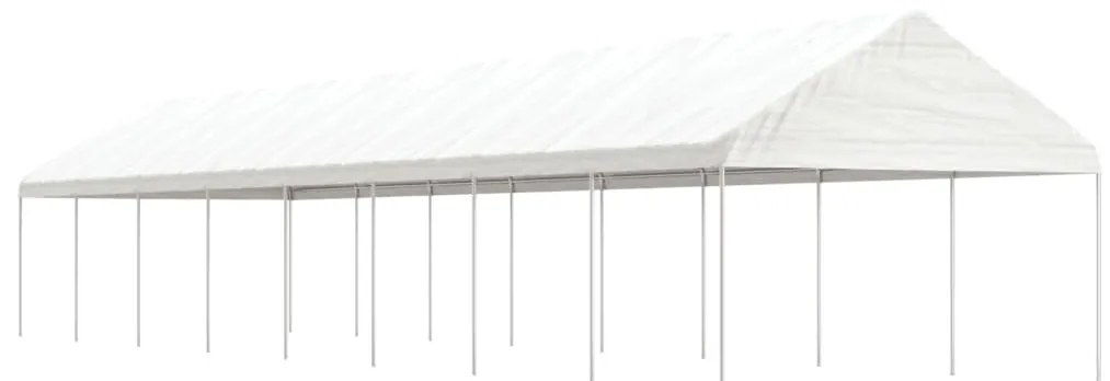 vidaXL Κιόσκι με Τέντα Λευκό 17,84 x 4,08 x 3,22 μ. από Πολυαιθυλένιο