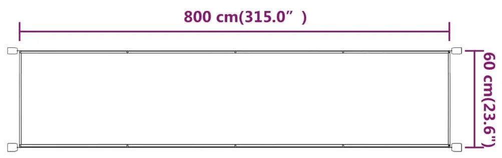 vidaXL Τέντα Κάθετη Τερακότα 60 x 800 εκ. από Ύφασμα Oxford