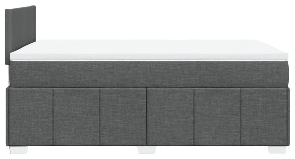 ΚΡΕΒΑΤΙ BOXSPRING ΜΕ ΣΤΡΩΜΑ ΣΚΟΥΡΟ ΓΚΡΙ 120X200 ΕΚ. ΥΦΑΣΜΑΤΙΝΟ 3289329