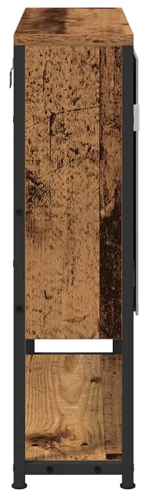 vidaXL Ντουλάπα Καθρέφτη Παλιό ξύλο 60 x 16 x 60 εκ Επεξεργασμένο ξύλο