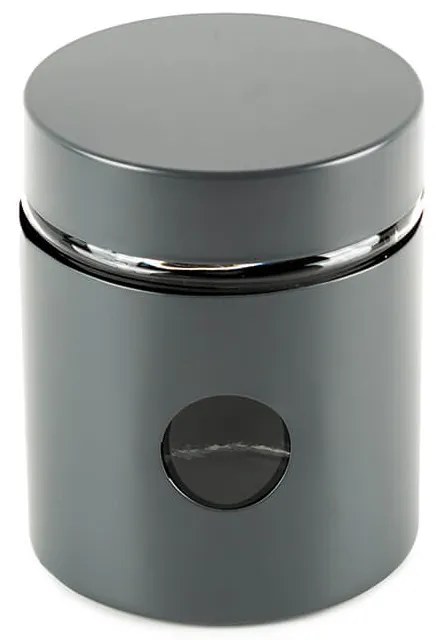 Muhler MR-1403GRS Βάζο Ζάχαρη / Καφέ / Τσάι με Καπάκι Γυάλινο σε Γκρι Χρώμα 550ml