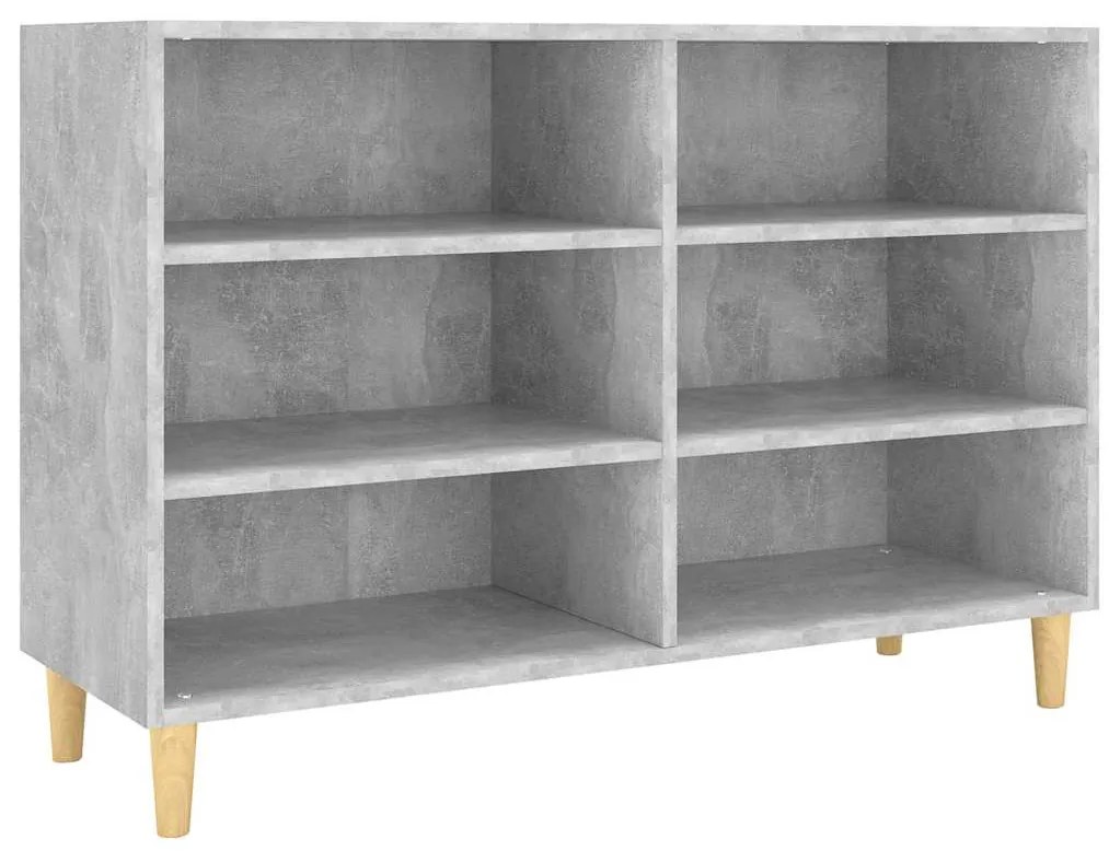 vidaXL Ραφιέρα Γκρι Σκυροδέματος 103,5 x 35 x 70 εκ. από Επεξεργ. Ξύλο