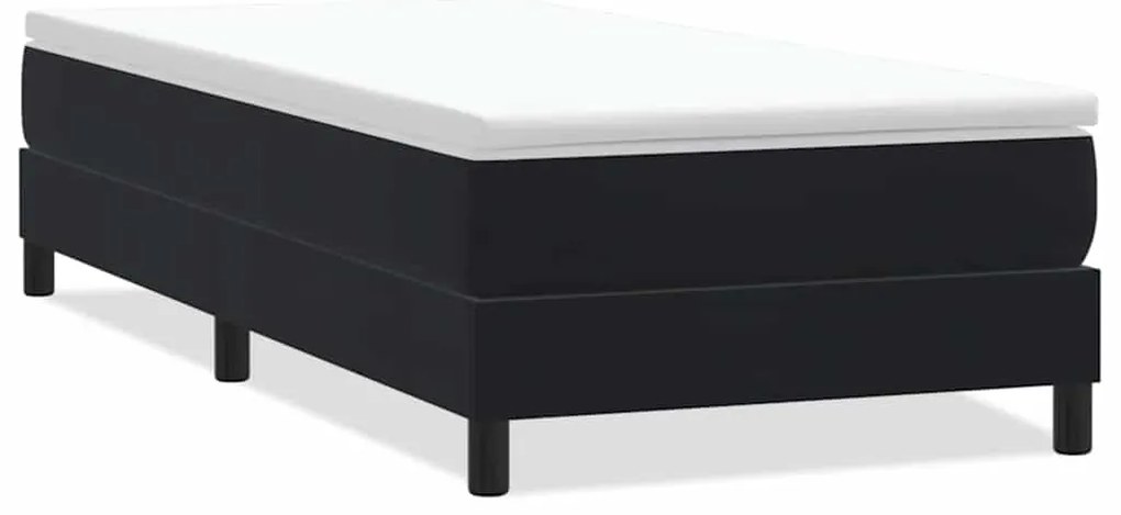 vidaXL Κρεβάτι Boxspring χωρίς Στρώμα Μαύρο 80x220 εκ. Βελούδινο
