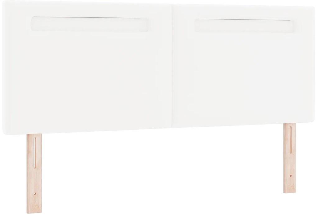 vidaXL Κεφαλάρι Επιτοίχιο με κεφαλάρι Λευκό 144 cm PVC