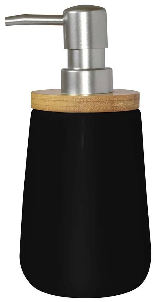 Δοχείο Κρεμοσάπουνου Bamboo 02-4590 Μαύρη Estia Porcelain