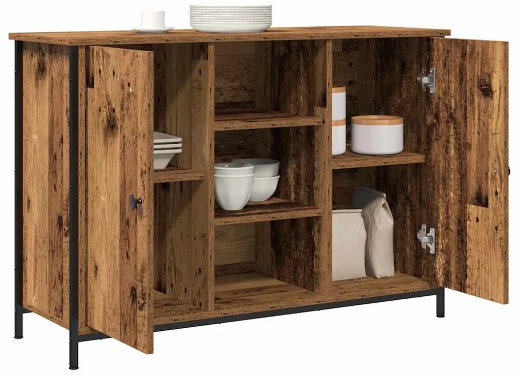 vidaXL Πλαϊνό γραφείο Παλιό ξύλο 100 x 35 x 70 εκ.