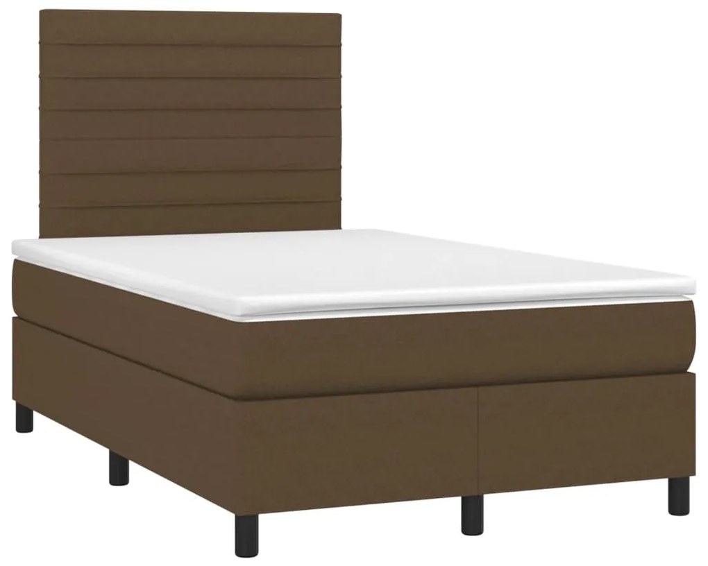 ΚΡΕΒΑΤΙ BOXSPRING ΜΕ ΣΤΡΩΜΑ ΣΚΟΥΡΟ ΚΑΦΕ 120X190 ΕΚ ΥΦΑΣΜΑΤΙΝΟ 3269891