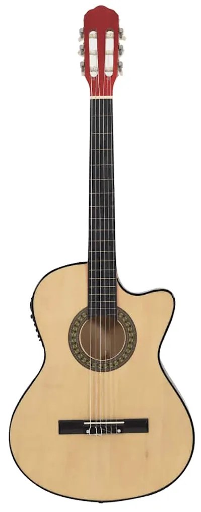 vidaXL Κιθάρα Western Classical Cutaway με Ισοσταθμιτή 6 Χορδές Μαύρη
