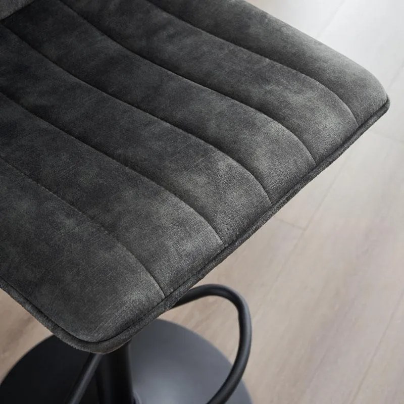 Σκαμπό Μπάρ FL1020 Fylliana Λαδί - Ανθρακί - Μαύρο 43x48x112 εκ. 2αδα