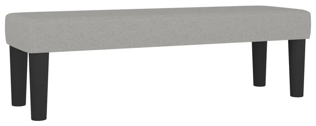 vidaXL Κρεβάτι Boxspring με Στρώμα Ανοιχτό Γκρι 140x190 εκ. Υφασμάτινο