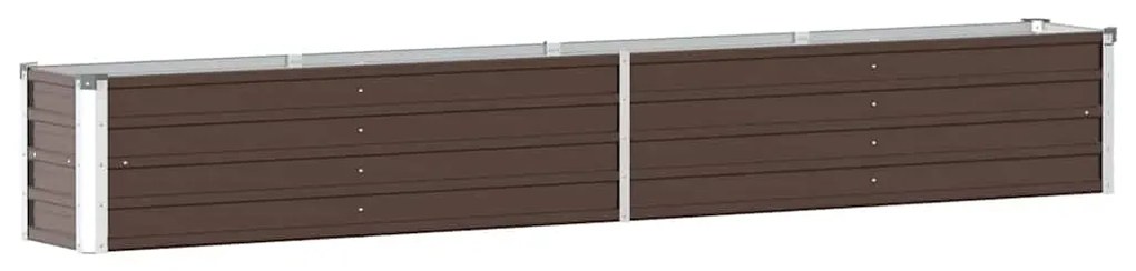 vidaXL Ζαρντινιέρα Υπερυψωμένη Καφέ 320x40x45 εκ. Γαλβανισμ. Χάλυβας