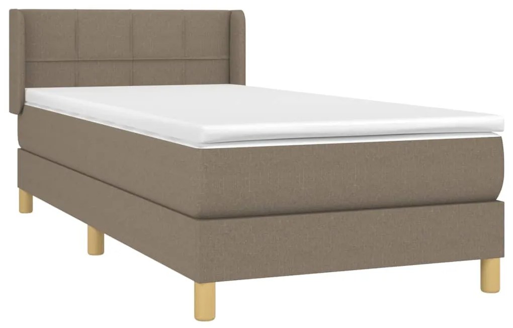 ΚΡΕΒΑΤΙ BOXSPRING ΜΕ ΣΤΡΩΜΑ TAUPE 90X190 ΕΚ.ΥΦΑΣΜΑΤΙΝΟ 3130237