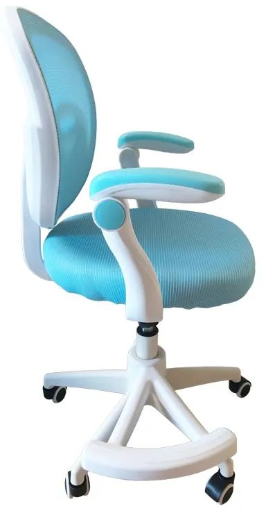 Καρέκλα γραφείου παδική Bernu ύφασμα mesh σε σιελ απόχρωση 47x56x80-90εκ 47x56x90 εκ.