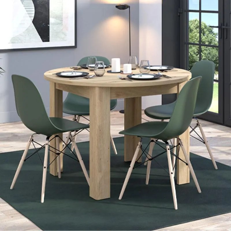 Τραπέζι Ancona Στρόγγυλο Artisan Oak 109x109x76,5 εκ. 109x109x76.5 εκ.