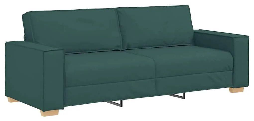 vidaXL Καναπές Σκούρο Πράσινο 220 x 78 x 84 εκ. ύφασμα