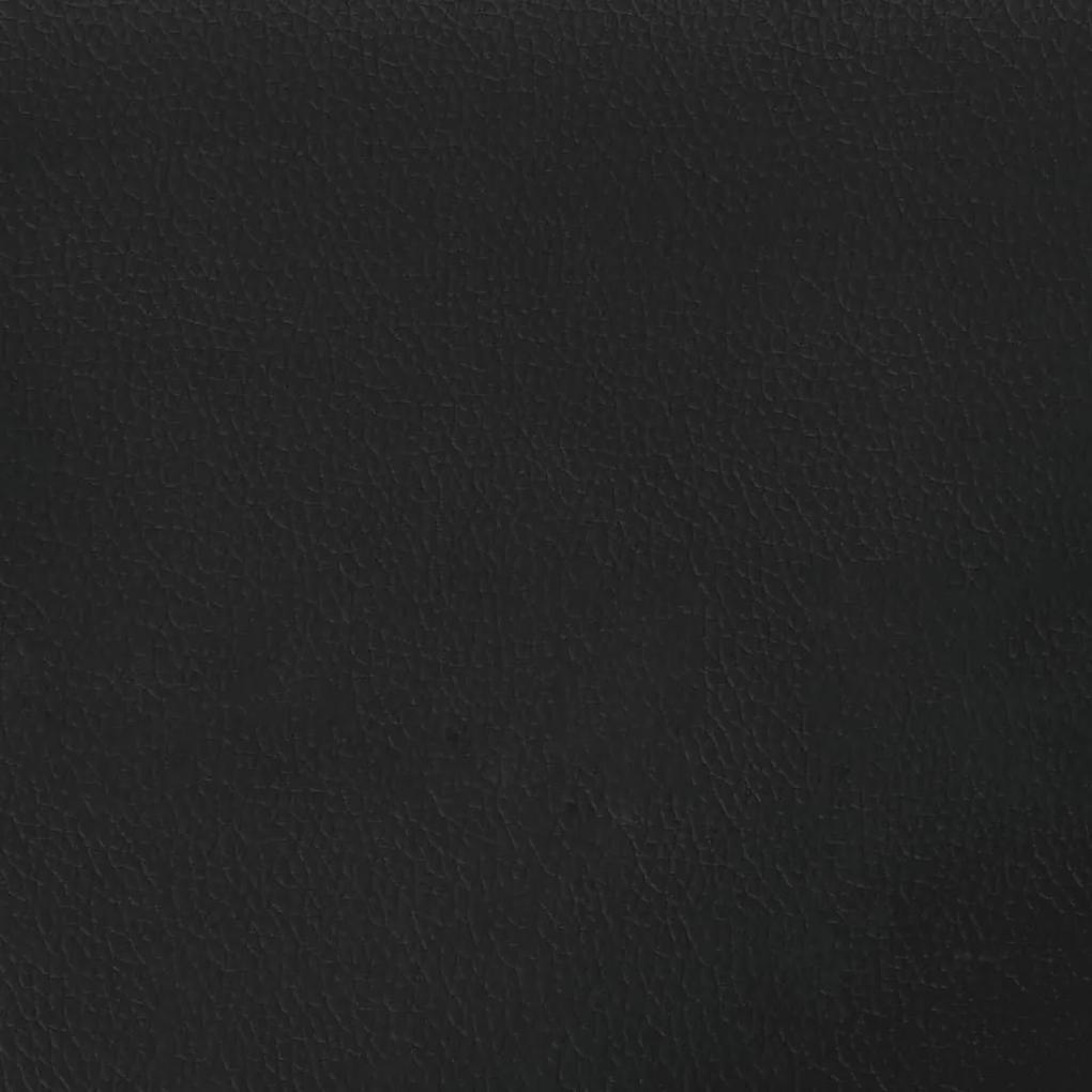 Πλαίσιο Κρεβατιού με Κεφαλάρι Μαύρο/Λευκό 100x200εκ.Συνθ. Δέρμα - Μαύρο