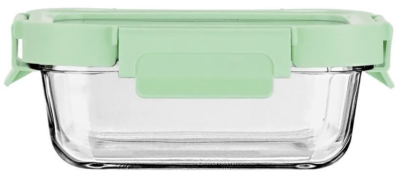 ESTIA ΦΑΓΗΤΟΔΟΧΕΙΟ CLICK&SEAL ΓΥΑΛΙΝΟ 370ml 16.3x12.3x6.2cm ΜΕ ΚΑΠΑΚΙ ΠΛΑΣΤΙΚΟ MINT