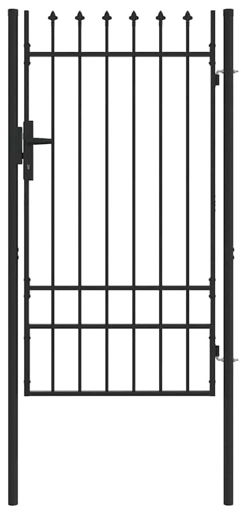 vidaXL Πύλη Φράχτη Γκρι 100 x 175 cm Χάλυβας με Επικάλυψη Πούδρας
